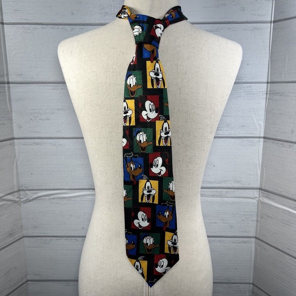 Vintage Mickey Unlimited Neck Tie By Balance Inc The Tie Works 58'' X 3.75'' - Picture 1 of 7